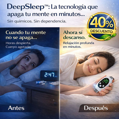 DeepSleep™: La tecnología que apaga tu mente en minutos… sin químicos ni dependencia